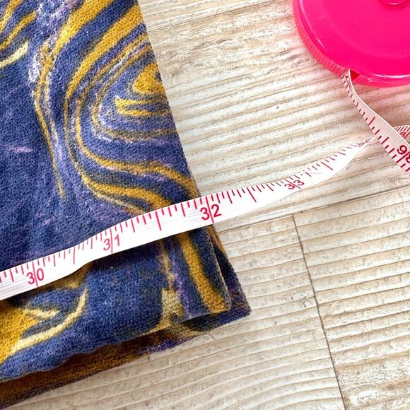 Urban Outfitters Blue and Gold Marble Flare Pants - Picture 9 of 9